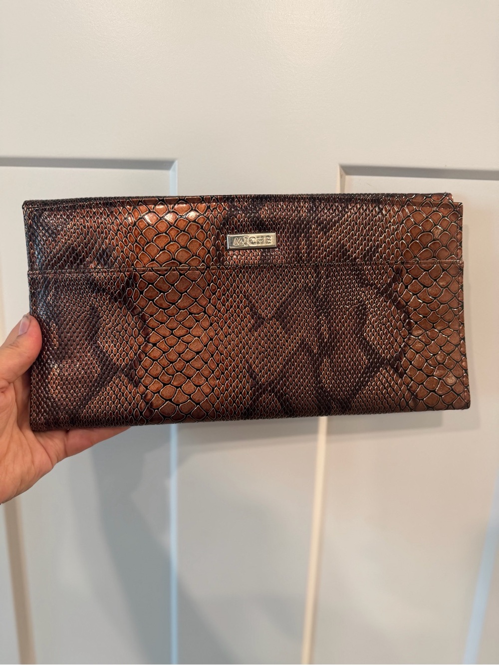 Miche Classic Jen Snakeskin Purse Shell